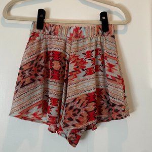 Show Me Your Mumu Flowy Shorts (Pink, Light Blue) - size XS
